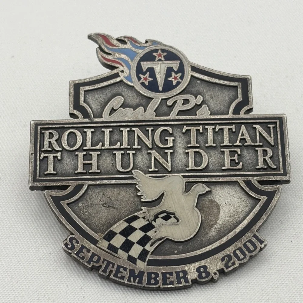 Tennessee Titans Carl P's Rolling Titan Thunder September 8th 2001 Lapel Hat Pin